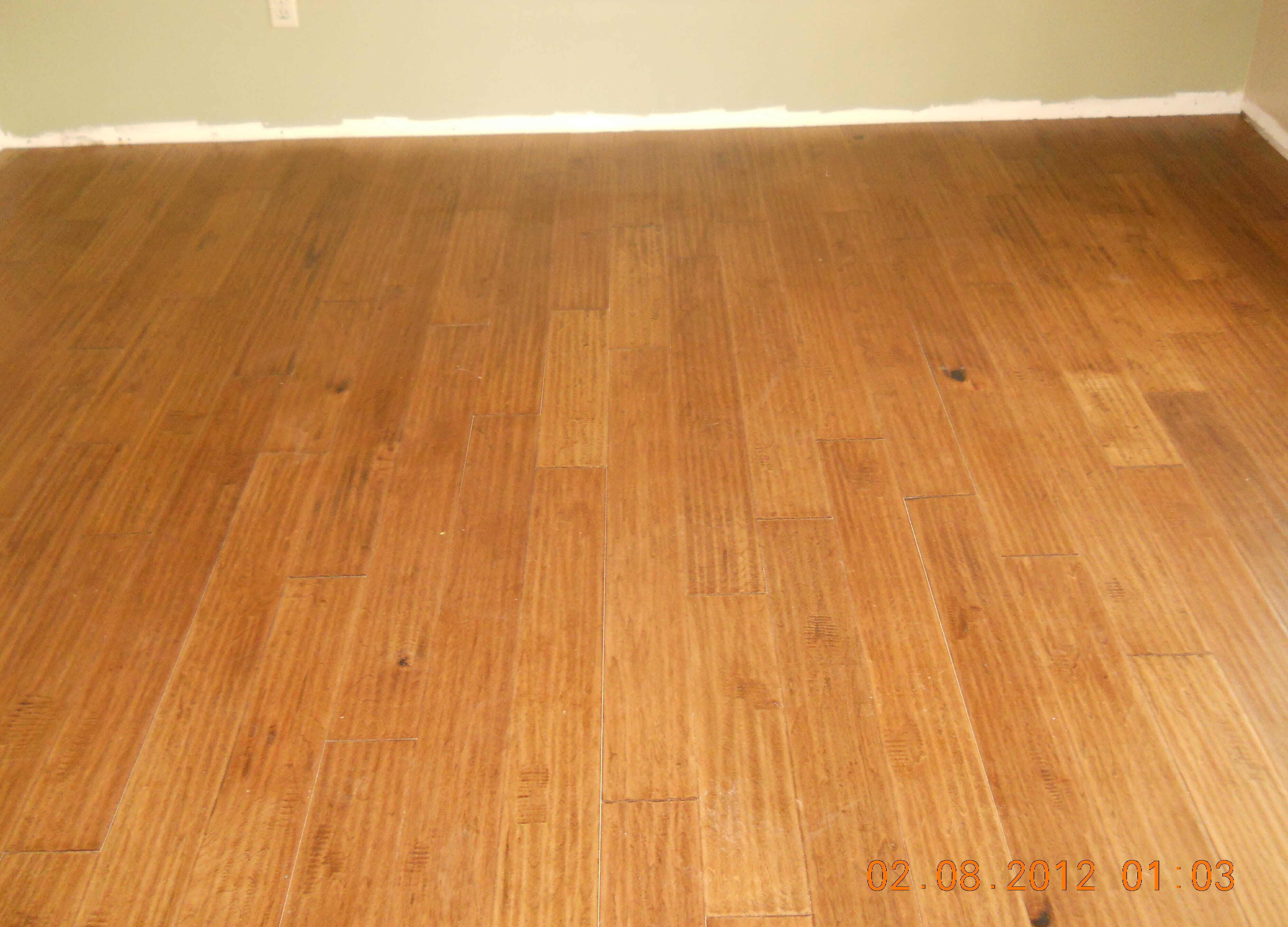 Bamboo hardwood flooring installation