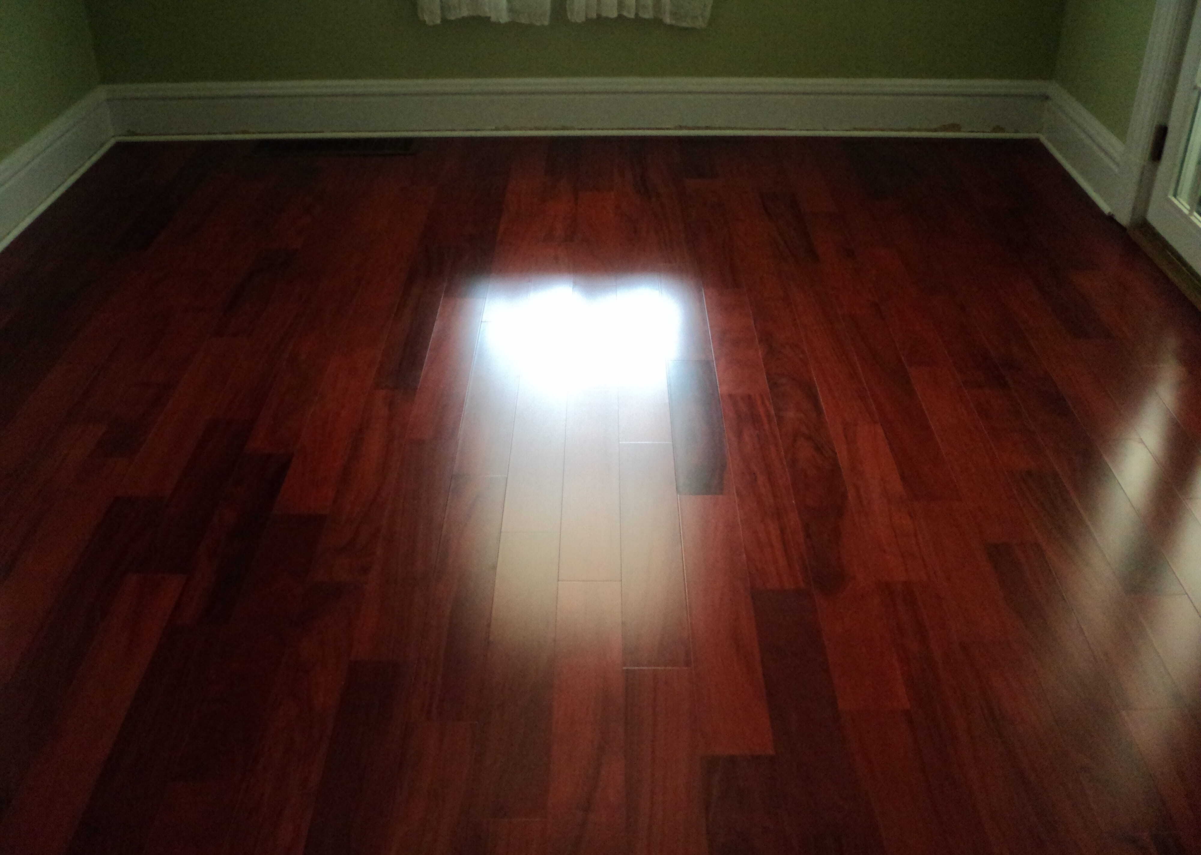 Cherry hardwood flooring installation