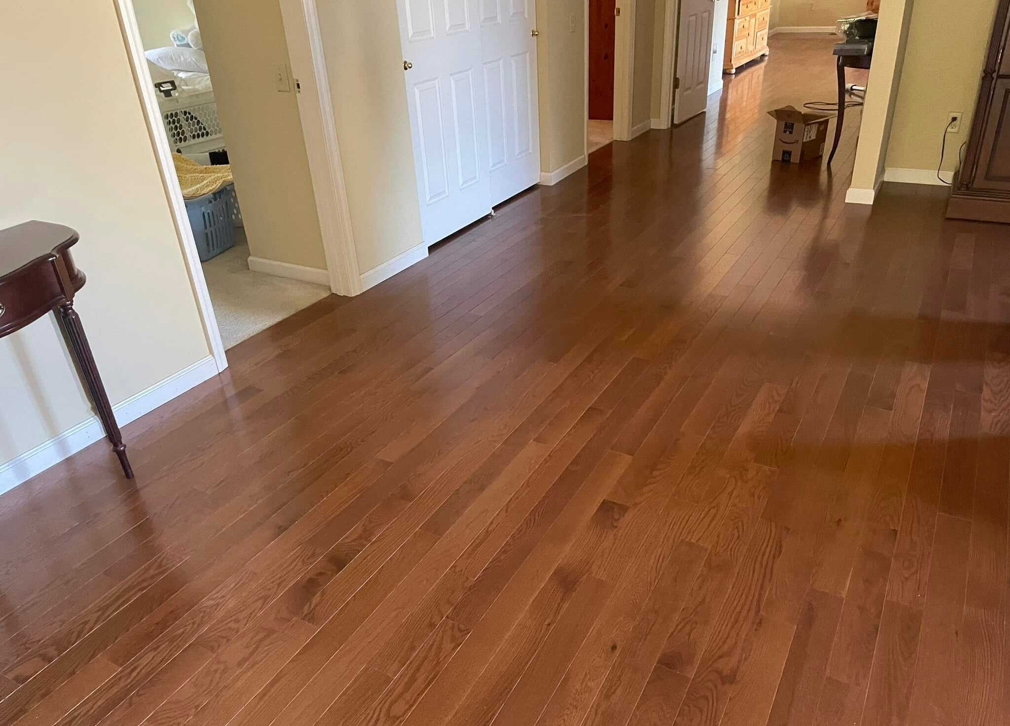 Hardwood flooring in living room