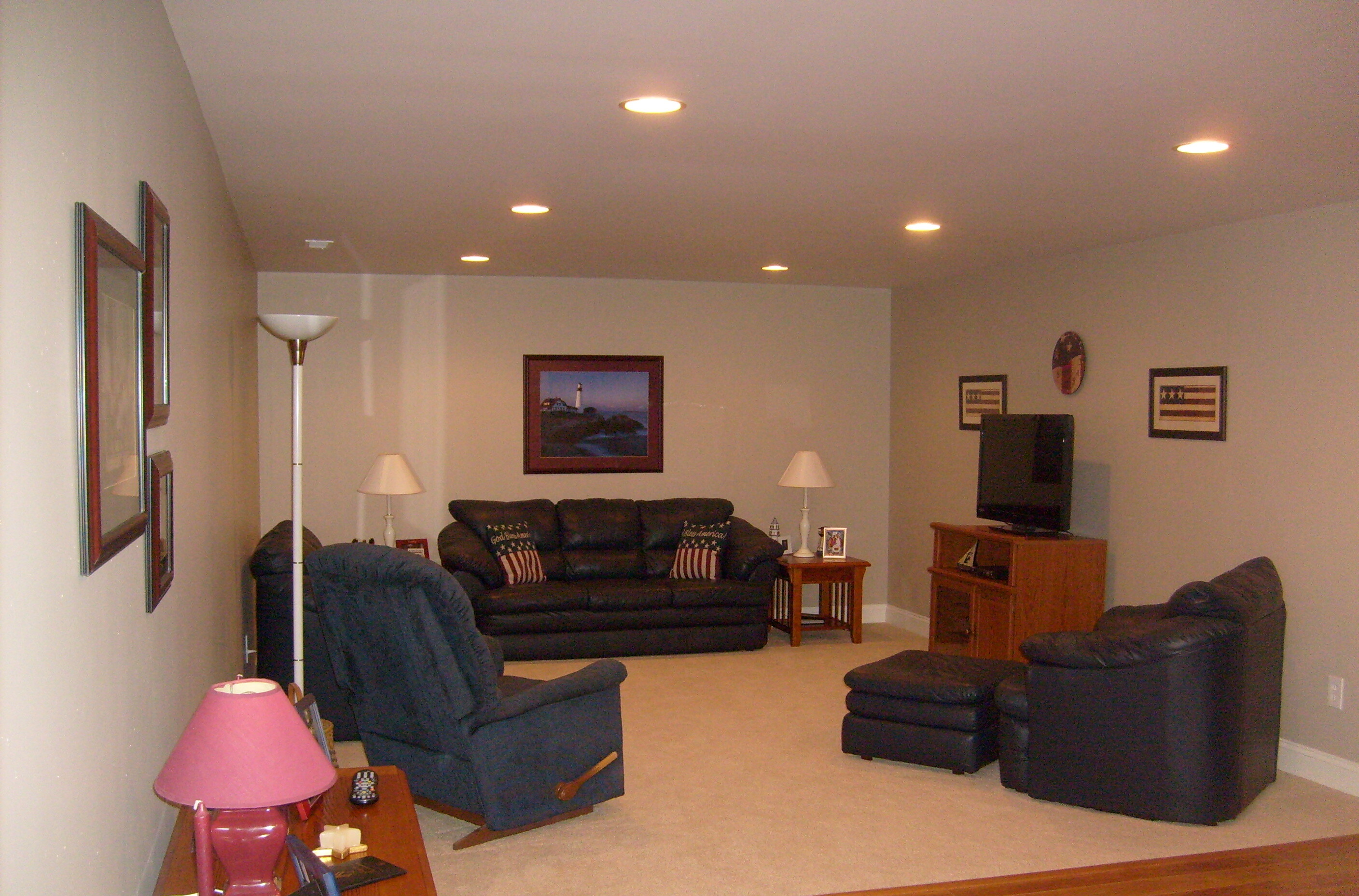 Carpet installation in living room