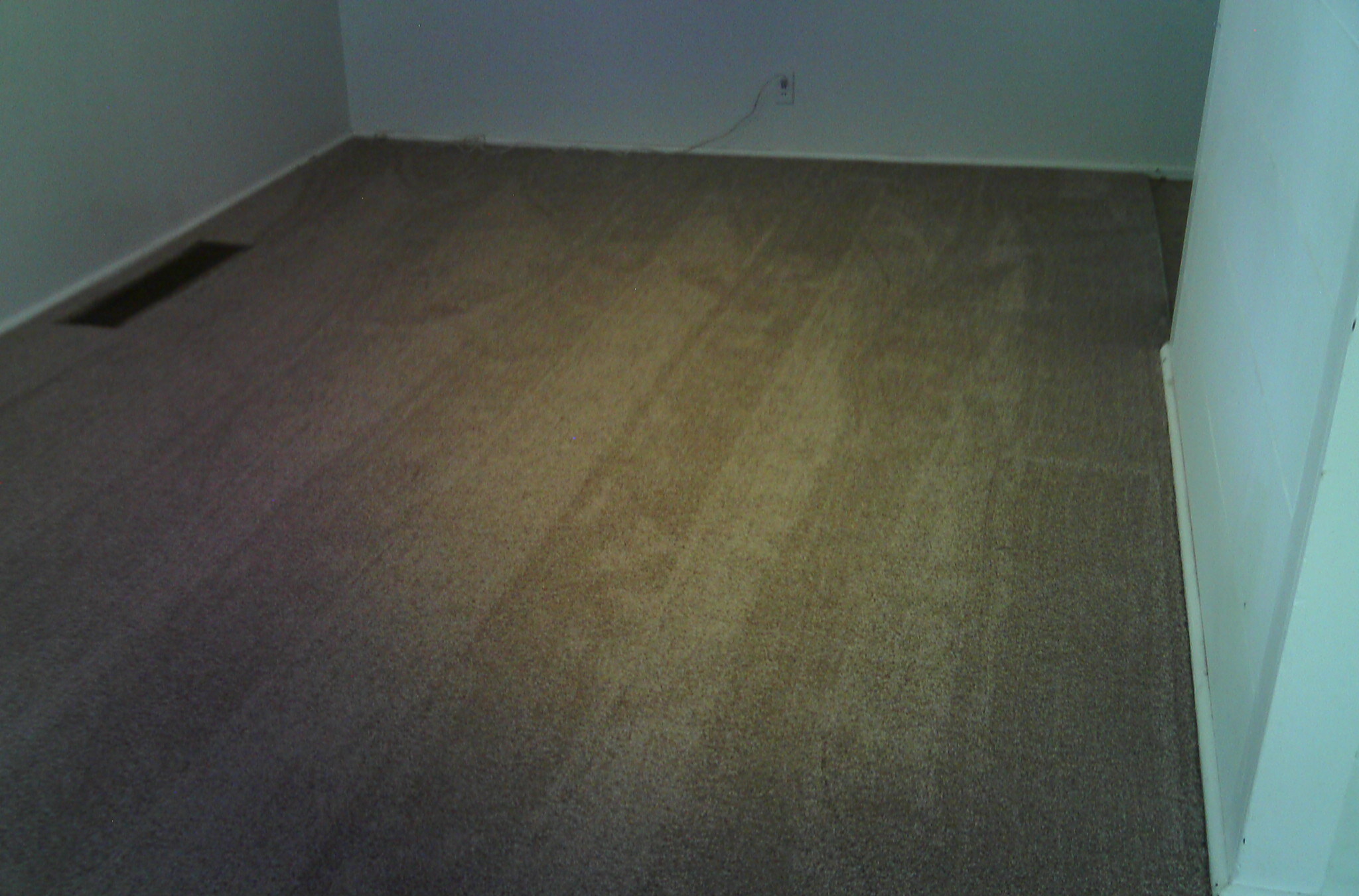 Carpet installation in living room