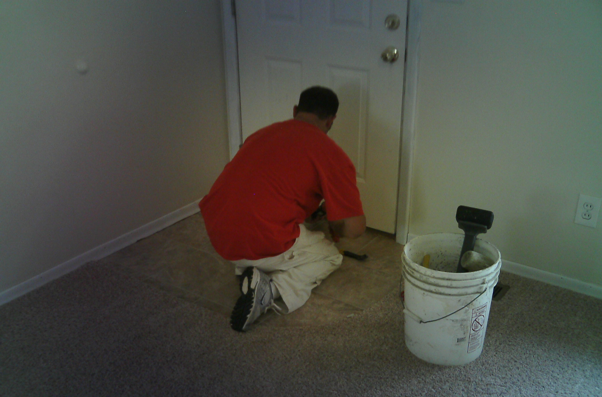 Carpet flooring installed in bedroom